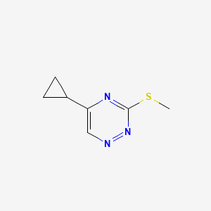 molecular formula C7H9N3S B13929493 as-Triazine, 5-cyclopropyl-3-(methylthio)- CAS No. 69466-76-8