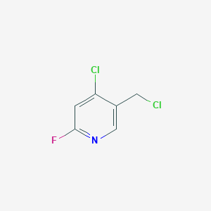 molecular formula C6H4Cl2FN B13929500 4-Chloro-5-(chloromethyl)-2-fluoropyridine 