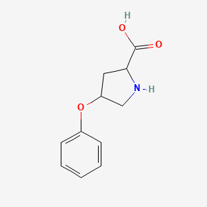 molecular formula C11H13NO3 B13929559 4-Phenoxypyrrolidine-2-carboxylic acid 