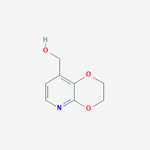 molecular formula C8H9NO3 B1392957 (2,3-Dihydro-[1,4]dioxino[2,3-b]pyridin-8-yl)methanol CAS No. 1305325-13-6
