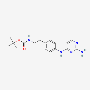 molecular formula C17H23N5O2 B13929570 Tert-butyl (2-{4-[(2-aminopyrimidin-4-yl)amino]phenyl}ethyl)carbamate 