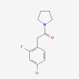 molecular formula C12H13BrFNO B1392958 1-[(4-Bromo-2-fluorophenyl)acetyl]pyrrolidine CAS No. 1022931-92-5