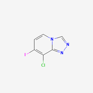 molecular formula C6H3ClIN3 B13929585 8-Chloro-7-iodo-[1,2,4]triazolo[4,3-a]pyridine 