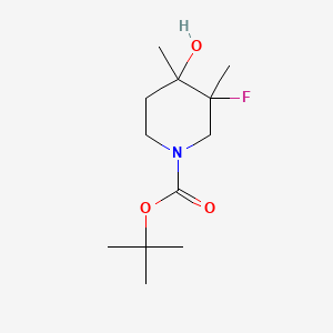 molecular formula C12H22FNO3 B13929600 tert-Butyl 3-fluoro-4-hydroxy-3,4-dimethylpiperidine-1-carboxylate 