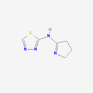 molecular formula C6H8N4S B13929618 N-(3,4-dihydro-2H-pyrrol-5-yl)-1,3,4-thiadiazol-2-amine 