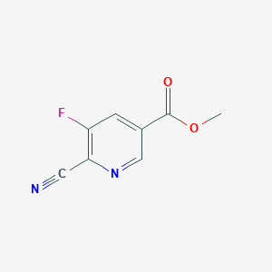 molecular formula C8H5FN2O2 B13929673 Methyl 6-cyano-5-fluoronicotinate 