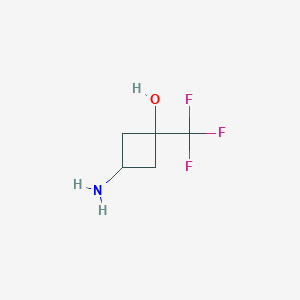 molecular formula C5H8F3NO B1392968 3-Amino-1-(trifluoromethyl)cyclobutan-1-ol CAS No. 1251924-07-8