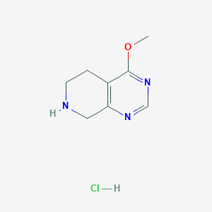 molecular formula C8H12ClN3O B1392969 4-Methoxy-5,6,7,8-tetrahydropyrido[3,4-d]pyrimidine hydrochloride CAS No. 1187830-77-8