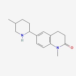 molecular formula C16H22N2O B13929693 1-Methyl-6-(5-methylpiperidin-2-yl)-3,4-dihydroquinolin-2(1H)-one 