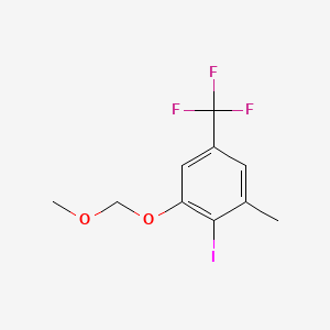 molecular formula C10H10F3IO2 B13929735 2-Iodo-1-(methoxymethoxy)-3-methyl-5-(trifluoromethyl)benzene 