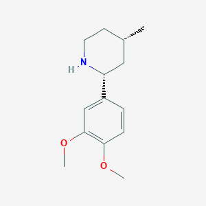 molecular formula C14H21NO2 B13929792 cis-2-(3,4-Dimethoxyphenyl)-4-methylpiperidine 