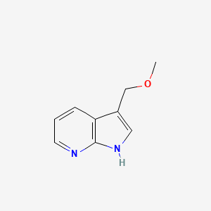 molecular formula C9H10N2O B13929795 3-(Methoxymethyl)-1H-pyrrolo[2,3-b]pyridine CAS No. 858117-07-4