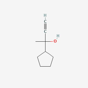 molecular formula C9H14O B13929816 2-Cyclopentylbut-3-yn-2-ol 