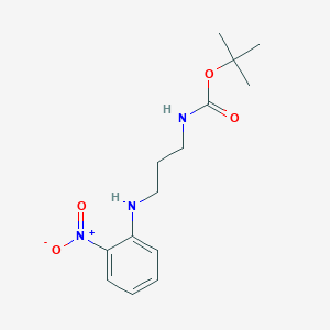 molecular formula C14H21N3O4 B13929827 Tert-butyl (3-((2-nitrophenyl)amino)propyl)carbamate 