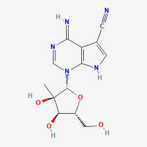 1-[(2R,3R,4R,5R)-3,4-dihydroxy-5-(hydroxymethyl)-3-methyloxolan-2-yl]-4-imino-7H-pyrrolo[2,3-d]pyrimidine-5-carbonitrile