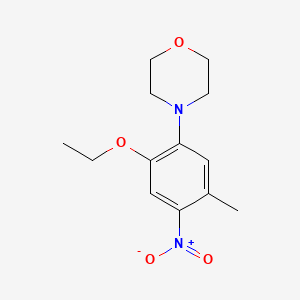 molecular formula C13H18N2O4 B13929858 4-(2-Ethoxy-5-methyl-4-nitrophenyl)morpholine CAS No. 68084-63-9