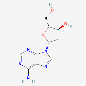 molecular formula C11H15N5O3 B13929875 (2R,3S,5R)-5-(6-amino-8-methylpurin-9-yl)-2-(hydroxymethyl)oxolan-3-ol 