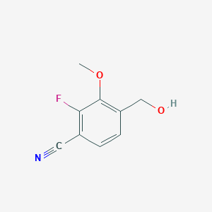 molecular formula C9H8FNO2 B13929899 2-Fluoro-4-(hydroxymethyl)-3-methoxybenzonitrile 