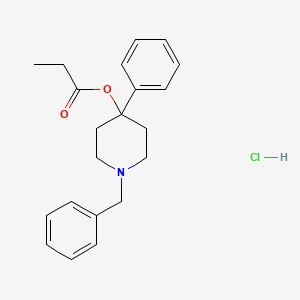 4-Piperidinol, 1-benzyl-4-phenyl-, propionate, hydrochloride