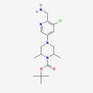 tert-Butyl 4-(6-(aminomethyl)-5-chloropyridin-3-yl)-2,6-dimethylpiperazine-1-carboxylate