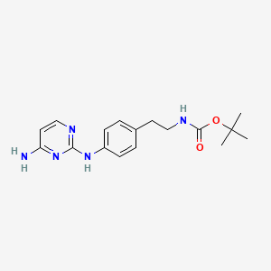 molecular formula C17H23N5O2 B13929962 Tert-butyl (2-{4-[(4-aminopyrimidin-2-yl)amino]phenyl}ethyl)carbamate 