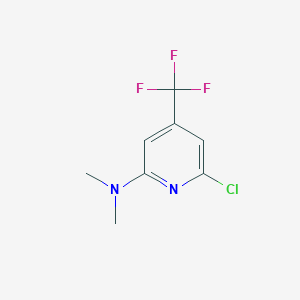 molecular formula C8H8ClF3N2 B1392997 (6-Chloro-4-trifluoromethyl-pyridin-2-yl)-dimethyl-amine CAS No. 1160994-88-6