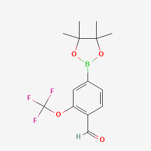 4-(4,4,5,5-Tetramethyl-1,3,2-dioxaborolan-2-yl)-2-(trifluoromethoxy)benzaldehyde