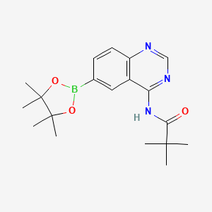 N-(6-(4,4,5,5-Tetramethyl-1,3,2-dioxaborolan-2-yl)quinazolin-4-yl)pivalamide