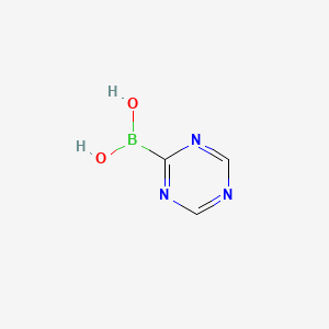 molecular formula C3H4BN3O2 B13930004 (1,3,5-Triazin-2-yl)boronic acid 