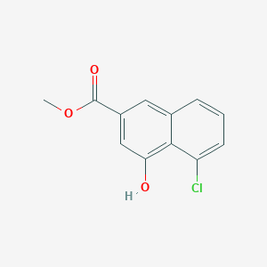 molecular formula C12H9ClO3 B13930011 5-Chloro-4-hydroxy-2-naphthalenecarboxylic acid methyl ester 