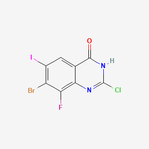 7-Bromo-2-chloro-8-fluoro-6-iodo-4(3H)-quinazolinone