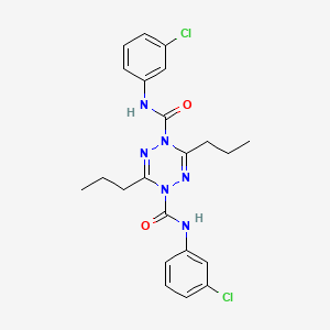 N1,N4-bis(3-chlorophenyl)-3,6-dipropyl-1,2,4,5-tetrazine-1,4-dicarboxamide