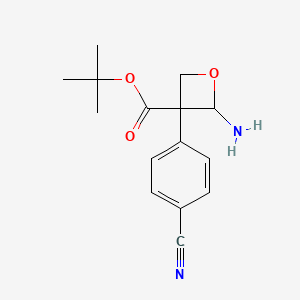 Tert-butyl 2-amino-3-(4-cyanophenyl)oxetane-3-carboxylate