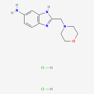 molecular formula C12H18Cl2N4O B1393016 2-Morpholin-4-ylmethyl-1H-benzoimidazol-5-ylamine dihydrochloride CAS No. 1216845-47-4