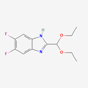 molecular formula C12H14F2N2O2 B1393024 2-(二乙氧基甲基)-5,6-二氟-1H-苯并[d]咪唑 CAS No. 958863-36-0
