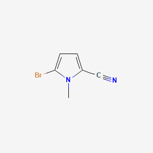 molecular formula C6H5BrN2 B13930290 5-Bromo-1-methyl-1H-pyrrole-2-carbonitrile 