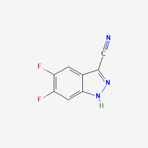 molecular formula C8H3F2N3 B1393030 5,6-Difluoro-1H-indazole-3-carbonitrile CAS No. 885278-36-4