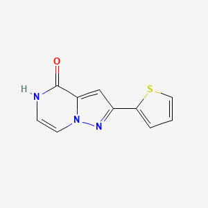 molecular formula C10H7N3OS B1393031 2-(thiophen-2-yl)pyrazolo[1,5-a]pyrazin-4(5H)-one CAS No. 1255777-71-9
