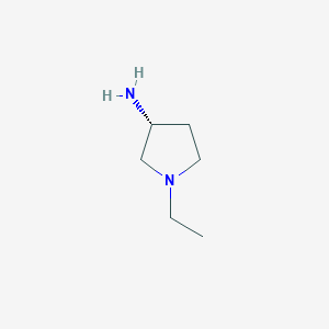 molecular formula C6H14N2 B1393035 (3R)-1-ethylpyrrolidin-3-amine CAS No. 755039-92-0
