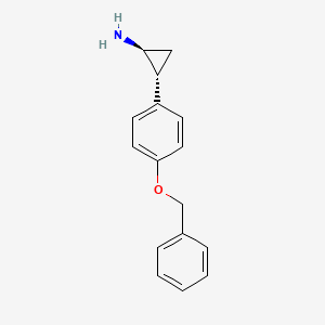 molecular formula C16H17NO B1393040 (1S,2R)-2-(4-(benzyloxy)phenyl)cyclopropanamine CAS No. 1221595-65-8