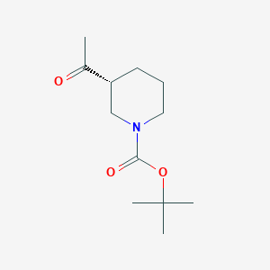 molecular formula C12H21NO3 B1393043 (R)-1-Boc-3-乙酰基哌啶 CAS No. 942143-25-1
