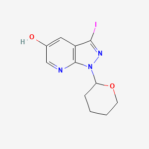 3-Iodo-1-(tetrahydro-2H-pyran-2-yl)-1H-pyrazolo[3,4-b]pyridin-5-ol