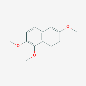 molecular formula C13H16O3 B13930495 3,7,8-Trimethoxy-1,2-dihydronaphthalene CAS No. 111819-13-7