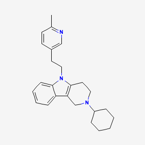 1H-Pyrido(4,3-b)indole, 2,3,4,5-tetrahydro-2-cyclohexyl-5-(2-(6-methyl-3-pyridyl)ethyl)-