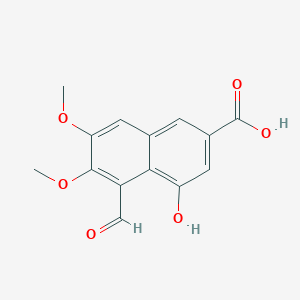 5-Formyl-4-hydroxy-6,7-dimethoxy-2-naphthalenecarboxylic acid