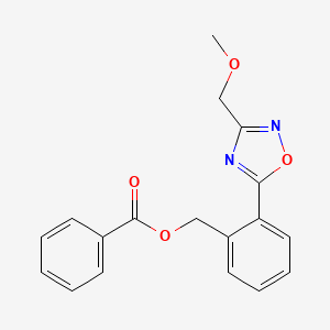 2-(3-(Methoxymethyl)-1,2,4-oxadiazol-5-yl)benzyl benzoate