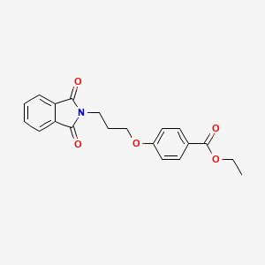 molecular formula C20H19NO5 B1393059 4-[3-(1,3-二氧代-1,3-二氢-2H-异吲哚-2-基)丙氧基]苯甲酸乙酯 CAS No. 100840-55-9