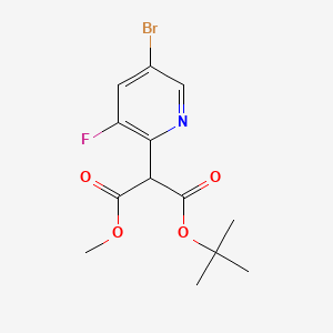 1-Tert-butyl 3-methyl 2-(5-bromo-3-fluoropyridin-2-yl)malonate