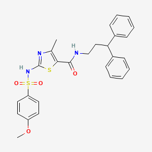 N-(3,3-diphenylpropyl)-2-(4-methoxyphenylsulfonamido)-4-methylthiazole-5-carboxamide