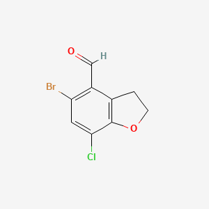 5-Bromo-7-chloro-2,3-dihydrobenzofuran-4-carbaldehyde